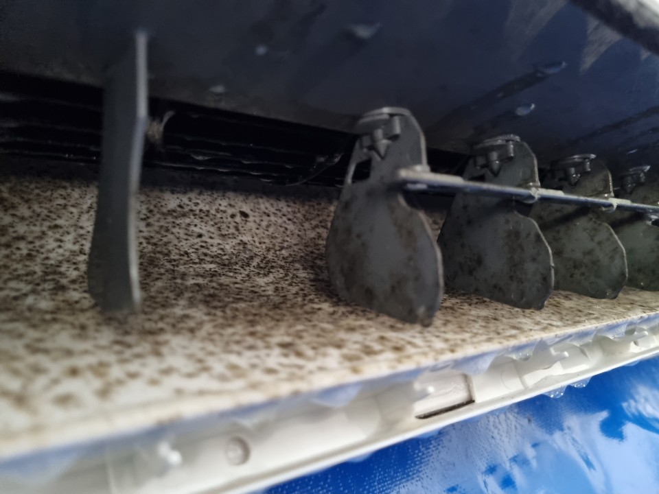Mould and contamination found inside a residential split-system air conditioner